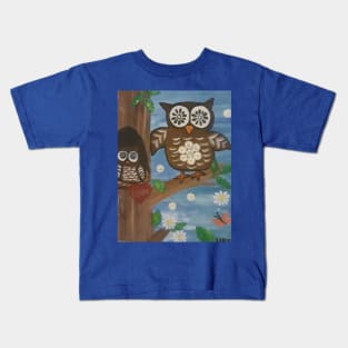 Mom and Baby Hoot Owl Kids T-Shirt